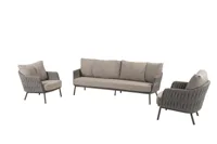 Loungeset Cannes Terre Set 3 delig 3 zits 4SO Lounge Bank Stoelen Buiten Tuin 4 Seasons Outdoor