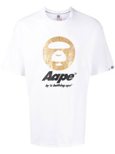 AAPE BY *A BATHING APE® t-shirt en coton à logo imprimé - Blanc