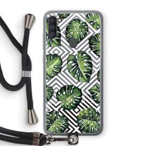 Geometrische jungle: Samsung Galaxy A11 Transparant Hoesje met koord