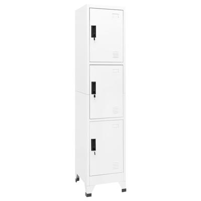 Lockerkast 38x45x180 cm staal wit