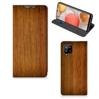 Samsung Galaxy A42 Book Wallet Case Donker Hout