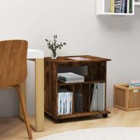 Rolkast 60x45x60 cm bewerkt hout gerookt eikenkleurig