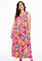 Yoek Mouwloze jurk ALIS | Roze | Maat 58/60
