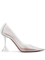 Amina Muaddi escarpins Ami 95 mm à paillettes - Argent