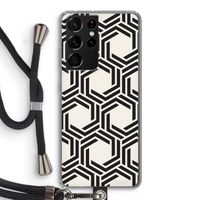Geometrisch patroon: Samsung Galaxy S21 Ultra Transparant Hoesje met koord