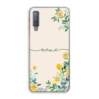 Gele bloemen: Samsung Galaxy A7 (2018) Transparant Hoesje