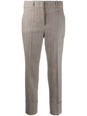 Peserico pantalon crop à rayures - Tons neutres