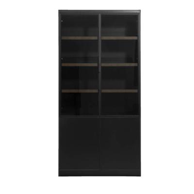 Leen Bakker - Wandkast Virgil - 220x110x40 Cm - MDF - Zwart