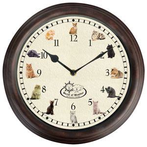 Esschert Design klok met kattengeluiden
