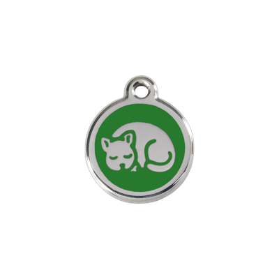 Kitten Green roestvrijstalen kattenpenning small/klein dia. 2 cm - Reddingo