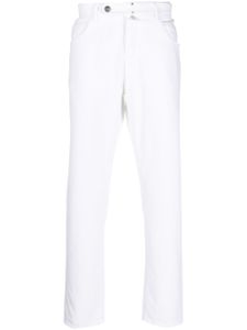 Incotex pantalon à boutonnière décalée - Blanc