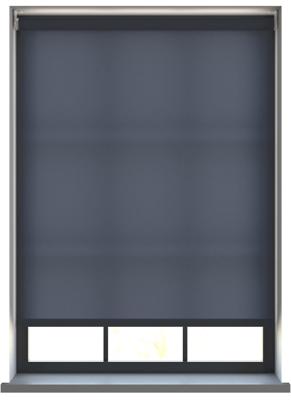 Elektrisch Rolgordijn - Unicolour marine blauw