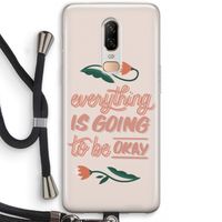 Optimistic flower girl: OnePlus 6 Transparant Hoesje met koord