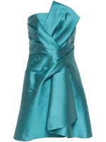 Alberta Ferretti robe-bustier Mikado à coupe courte - Bleu