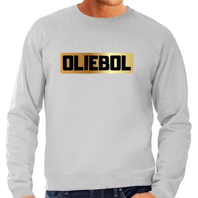Oliebol foute Oud en Nieuw sweater - grijs - heren - Jaarwisseling outfit - truien