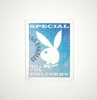 Playboy Wall Art - Limited Edition Postzegel Blauw - thumbnail