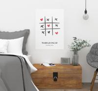 Tic Tac Toe Liefde aanpasbare poster