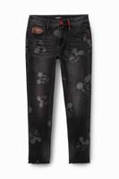 Boyfriend jeans met Mickey Mouse - BLUE - 26