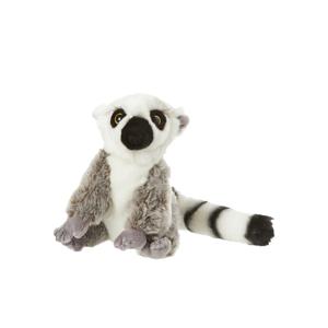 Nature Planet Ringstaart Maki aap - grijs - 18 cm - pluche dieren knuffels - Apen