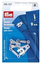 Prym Broek- en Rokhaken met Staafjes Zilver 9 mm