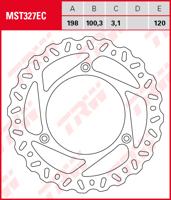 TRW Remschijf, remschijven voor de moto, MST327EC