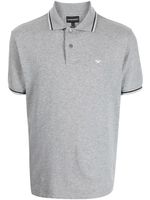 Emporio Armani polo à logo brodé - Gris