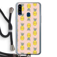 Ananas: Samsung Galaxy A20s Transparant Hoesje met koord