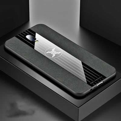 Voor OPPO R17 XINLI stiksels doek Textue schokbestendig TPU beschermhoes (zwart)