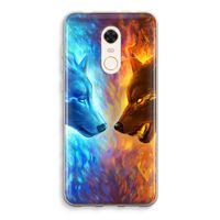 Fire & Ice: Xiaomi Redmi 5 Transparant Hoesje Fire & Ice: Xiaomi Redmi 5 Transparant Hoesje