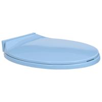 VidaXL Toiletbril soft-close ovaal blauw