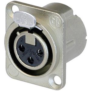 Neutrik NC3FD-LX XLR-connector Flensbus, contacten recht Aantal polen: 3 Zilver 1 stuk(s)