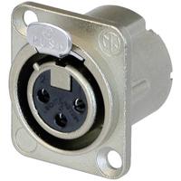 Neutrik NC3FD-LX XLR-connector Flensbus, contacten recht Aantal polen: 3 Zilver 1 stuk(s) - thumbnail