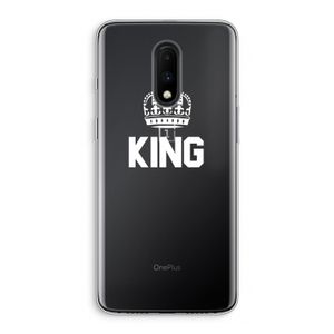 King zwart: OnePlus 7 Transparant Hoesje