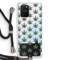 Weed: Samsung Galaxy S10 Lite Transparant Hoesje met koord
