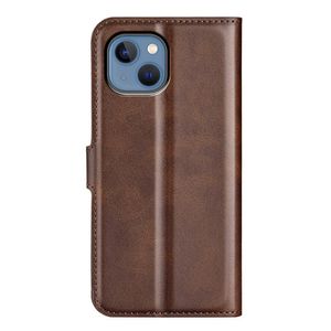 Casecentive Leren Wallet case met sluiting iPhone 14 Pro Max donkerbruin - 8720153795470