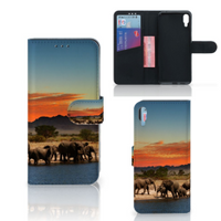 Sony Xperia L3 Telefoonhoesje met Pasjes Olifanten - thumbnail