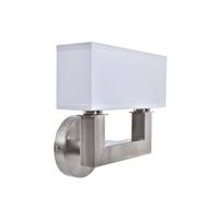 Muurlamp DKD Home Decor 25 x 14 x 24 cm Zilverkleurig Metaal Wit 220 V 40 W Modern