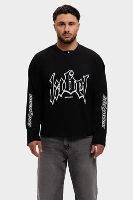 Label Garment Jersey Longsleeve Heren Zwart - Maat M - Kleur: Zwart | Soccerfanshop