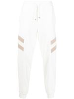 Brunello Cucinelli pantalon de jogging à rayures - Blanc