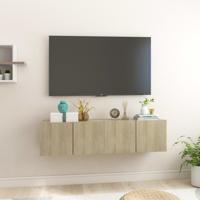 Tv-hangmeubelen 2 st 60x30x30 cm sonoma eikenkleurig - thumbnail