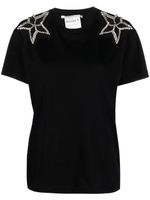 Stella McCartney t-shirt à ornements en cristal - Noir