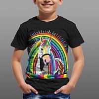 Jongens 3D Grafisch Regenboog Paard T-shirt Korte mouw Zomer Lente Modieus Basic Polyester Kinderen 4-12 jaar Strakke ronde hals Buiten Casual Dagelijks Normale pasvorm Lightinthebox