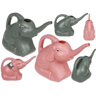 Gieter olifant 2L 29x11x20cm roze/groen