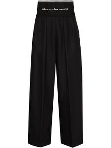 Alexander Wang pantalon ample à taille logo - Noir