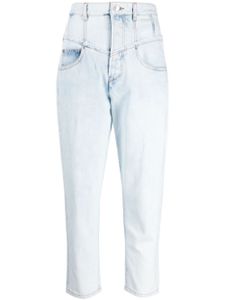ISABEL MARANT jean court Oliviani à taille haute - Bleu