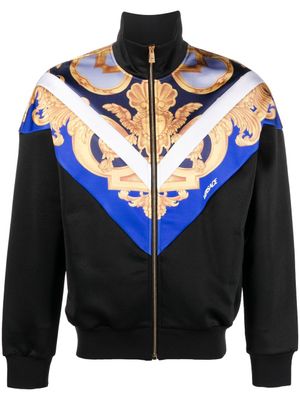 Versace sweat zippé à imprimé Barocco - Noir