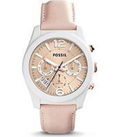 Horlogeband Fossil ES3980 Leder Roze 20mm