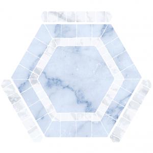 Monopole Avant Hexagon Tegels Ibiza Blauw 22 x 25 CM Porselein