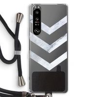 Marmeren pijlen: Sony Xperia 1 III Transparant Hoesje met koord