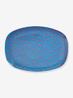 Rechthoekig melamine bord CHERRY LOVE rice felblauw